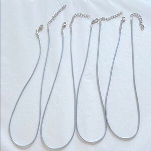 2/$10  COTTON WAXED CORDS Grey Round 1.5mm  
16” with lobster clasp & ext. chain